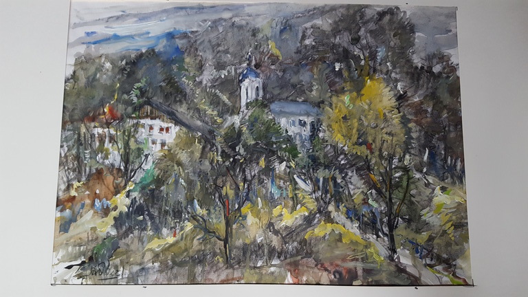 Job Frese: aquarellen, Oostenrijkse landschappen. kopen? Bied vanaf 1!