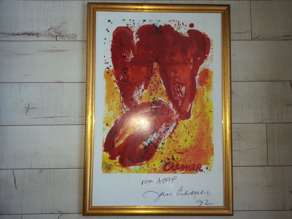 Jan Cremer - Artprint gesigneerd, hand gesigneerd en gedateerd '92 kopen? Bied vanaf 150!
