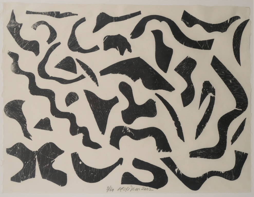 Carel Visser: Houtsnede op Japans papier, Z.T. (Zwart) - Ingelijst kopen? Bied vanaf 100!