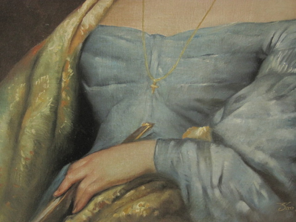 Fraai groot olieverf "portret van edele Dame" gesigneerd Jan Fransz  kopen? Bied vanaf 1!