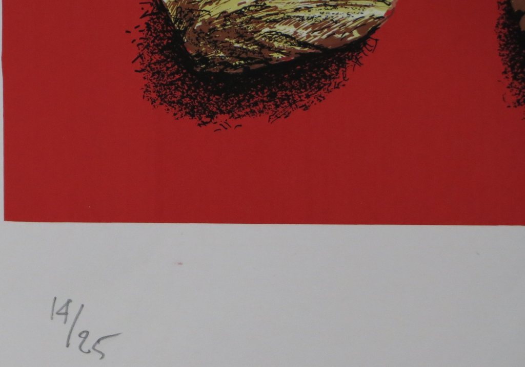 Arno Arts: Zeefdruk, Acropolis (rood) kopen? Bied vanaf 1!