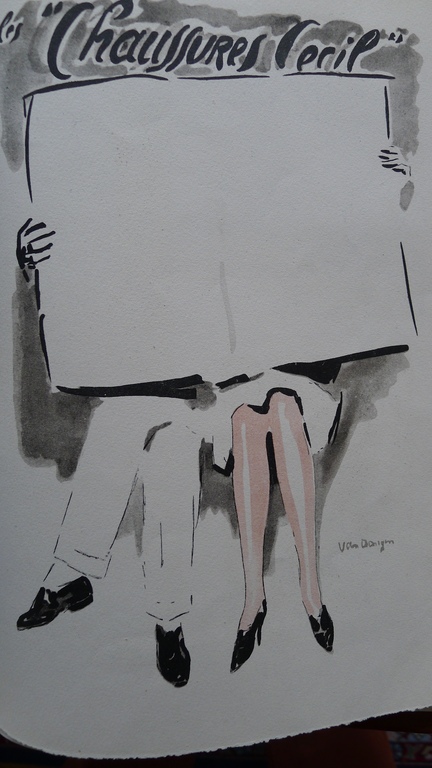 Kees van Dongen,Lithografie,Les Chaussures Cécil" +/ in tijdschrift. kopen? Bied vanaf 200!