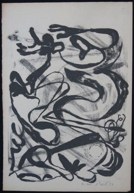 Piet van Stuivenberg: Litho, Zonder titel (creatie 1952) kopen? Bied vanaf 1!