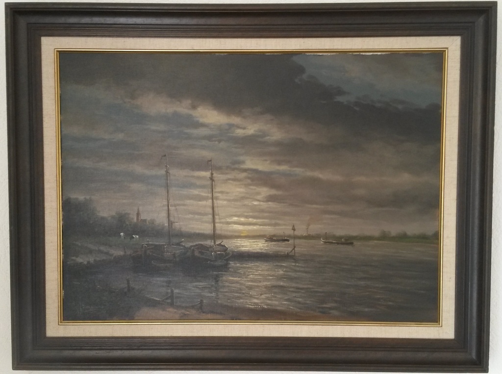 Johannes 'Jan' Ernens (1919) - olieverf op doek - gesigneerd verkocht voor € 195!