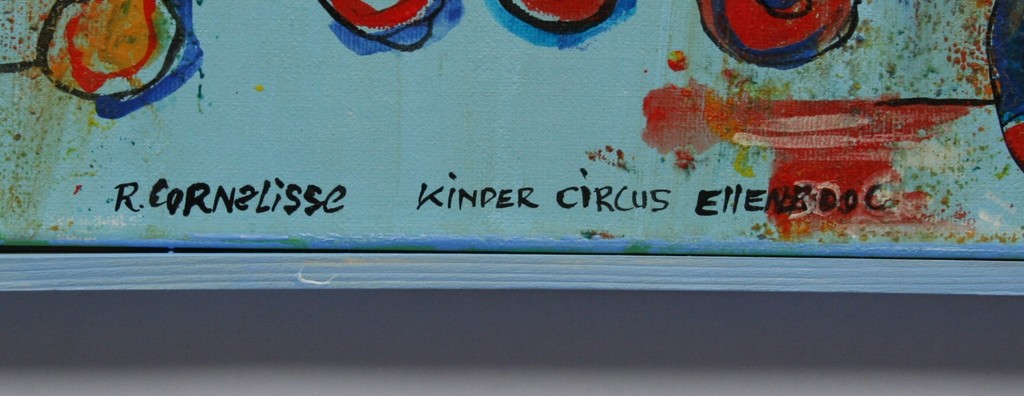Ruud Cornelisse - Acrylverf op doek - kindercircus Elleboog kopen? Bied vanaf 60!