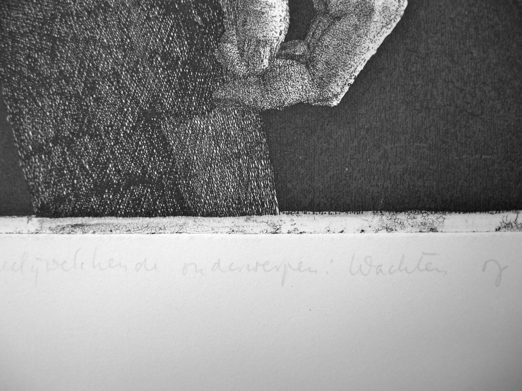 Henk van der Haar, ets/aquatint: Meelijwekkende onderwerpen: wachten op bezoek kopen? Bied vanaf 40!