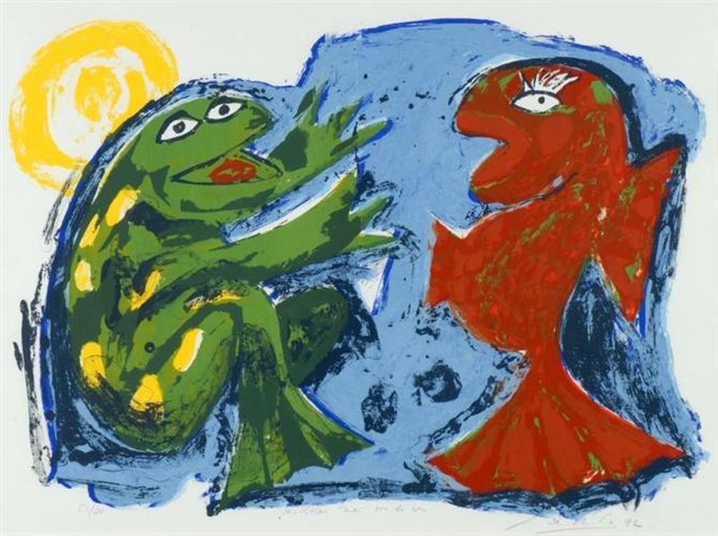 John Lie a Fo, grappige grote zeedruk, De kikker zie tot de vis 51/60 kopen? Bied vanaf 35!