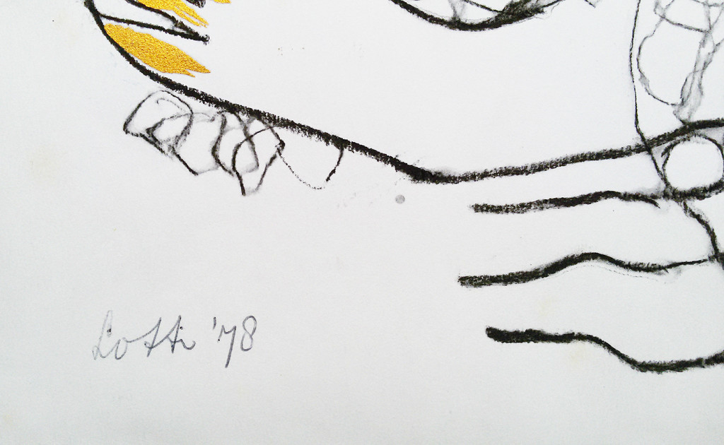 Lotti van der Gaag - Figuren met vogels, gemengde techniek op papier kopen? Bied vanaf 175!