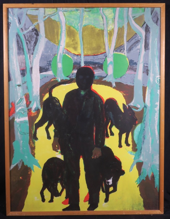 Hans Ebeling Koning: Litho, Z.T. - Ingelijst (Groot) verkocht voor € 60!