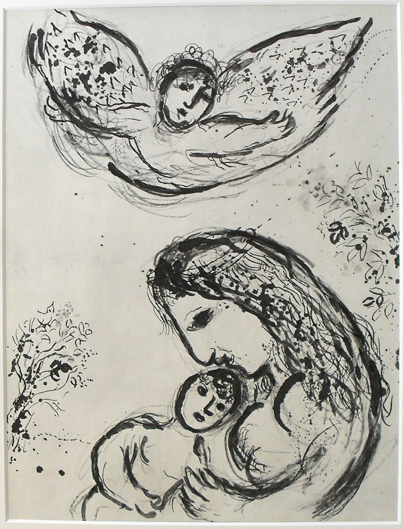 Marc Chagall -AGAR DANS LE DÈSERT - Heliogravure van Draeger Paris 1960  kopen? Bied vanaf 43!