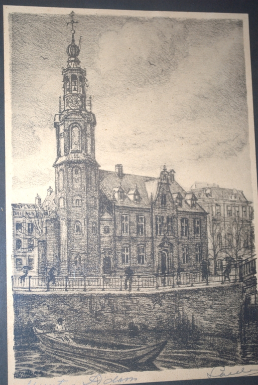 LITHO AMSTERDAM x2: KOLKJE & MUNT (Louis Landré 1875-1952) kopen? Bied vanaf 20!