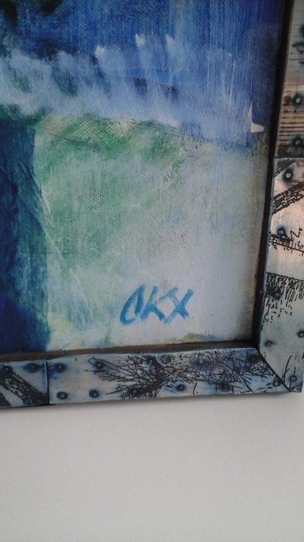 Kees Okx, schilderij, Blauwe Magie (Magie Bleue) kopen? Bied vanaf 350!