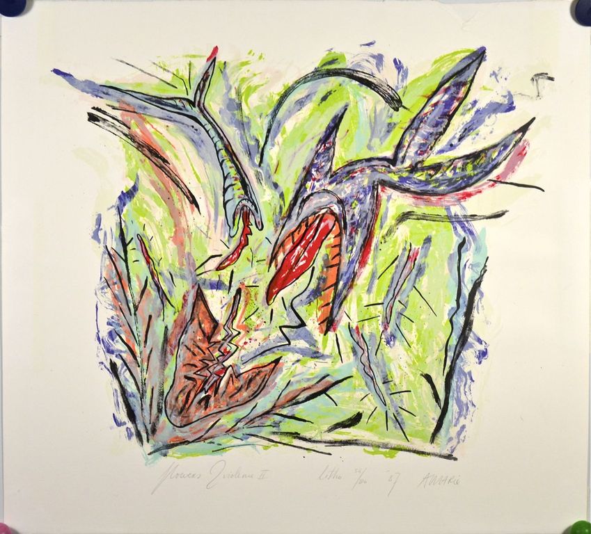 Anne-Marie Hoeven: Litho. Flowers & Violence II kopen? Bied vanaf 1!