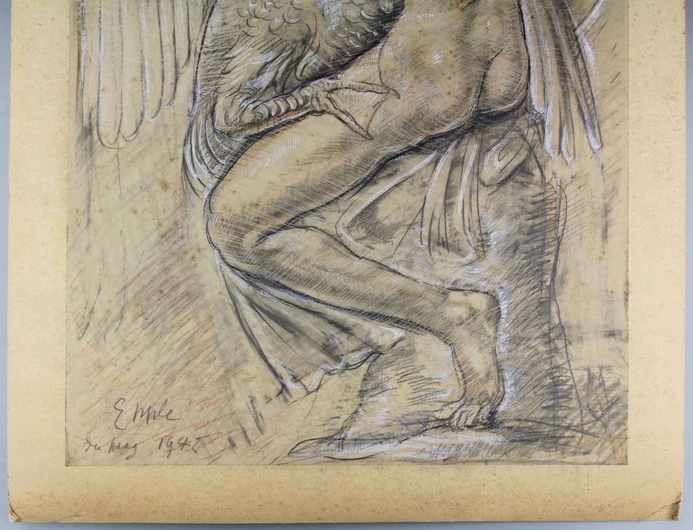 Emil Julies Epple: Tekening, Leda en de zwaan I kopen? Bied vanaf 395!