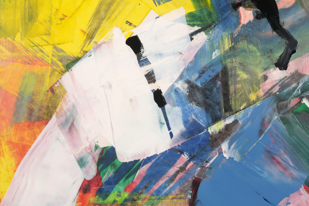 Jan te Wierik: Olieverf op papier, Abstracte compositie kopen? Bied vanaf 450!