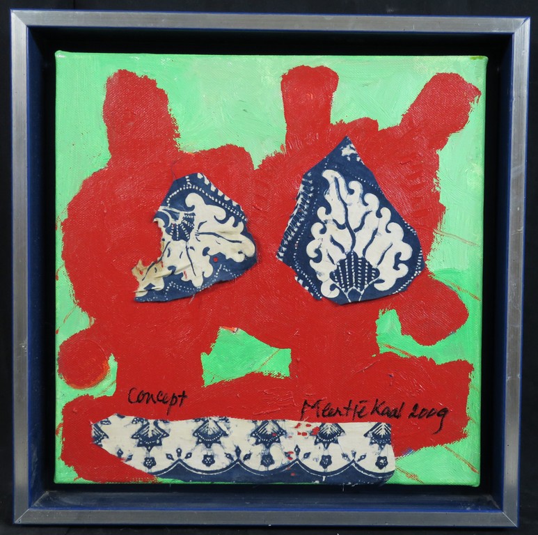 Meertje Kaal: Olieverf, Acryl en Collage op doek, Concept - Ingelijst kopen? Bied vanaf 1!