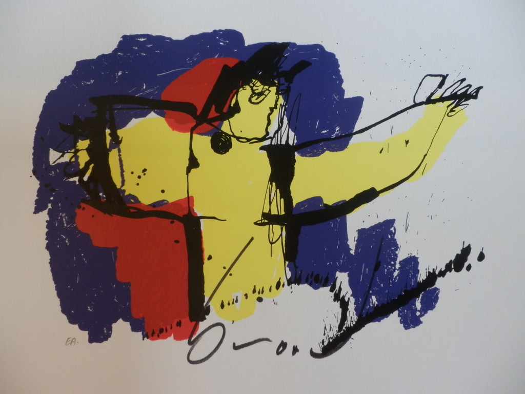 HERMAN BROOD, Gelimiteerde en HANDGESIGNEERDE Zeefdruk BRASIL GOD verkocht voor € 95!