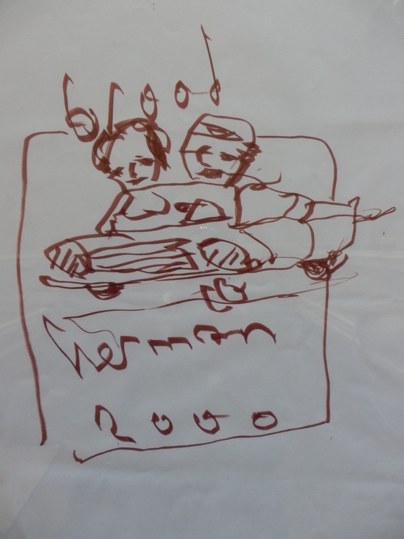 HERMAN BROOD  Originele STIFTTEKENING op papier uit 2000 kopen? Bied vanaf 85!