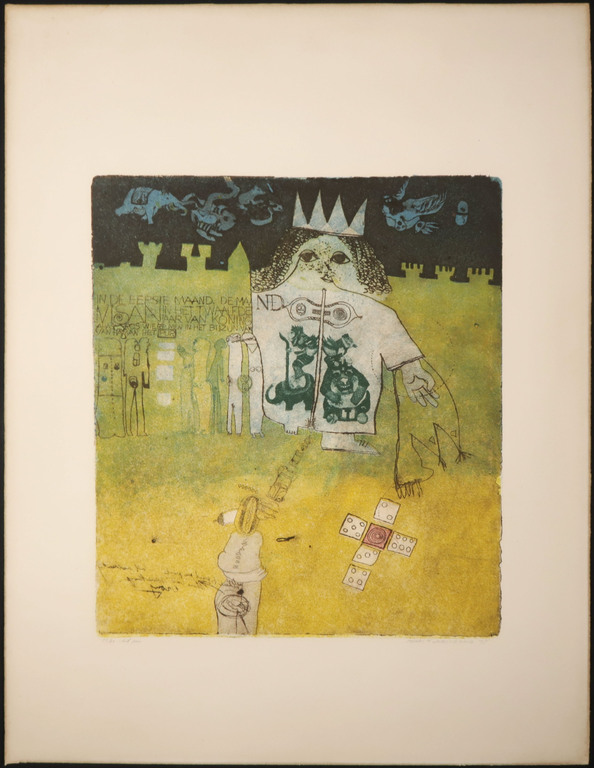 Michel van Overbeeke: Ets, Het pur kopen? Bied vanaf 35!