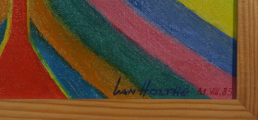 Jan van Holthe: Olieverf op doek, Impression interieur lumineux - Ingelijst kopen? Bied vanaf 1!