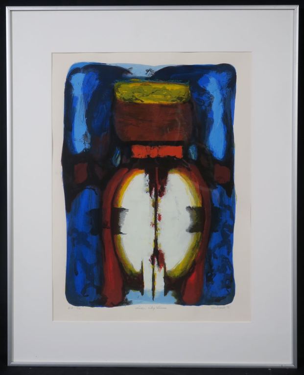 Hans Vanhorck: Zeefdruk, Inner city blues - Ingelijst verkocht voor € 40!