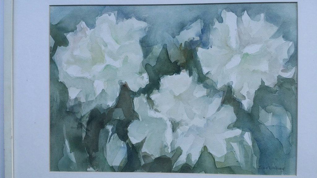 Jopie Limburg, Aquarel, Bloemen kopen? Bied vanaf 30!