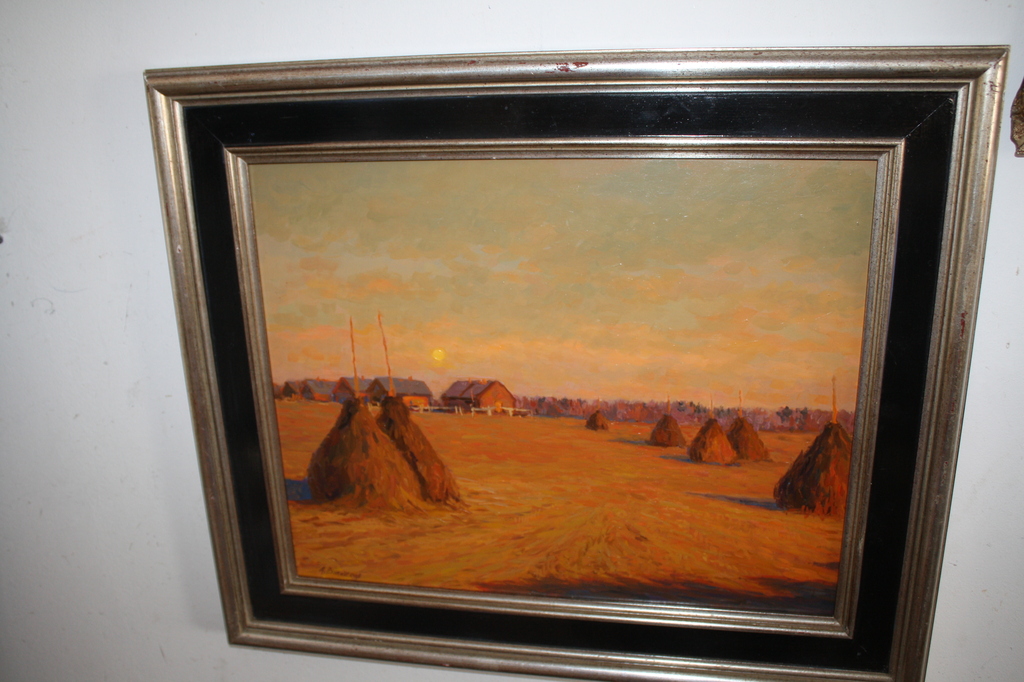 LANDSCHAP MET KORENSCHOVEN  - RUSSISCHE SCHOOL  - VILLENSKAYA kopen? Bied vanaf 165!