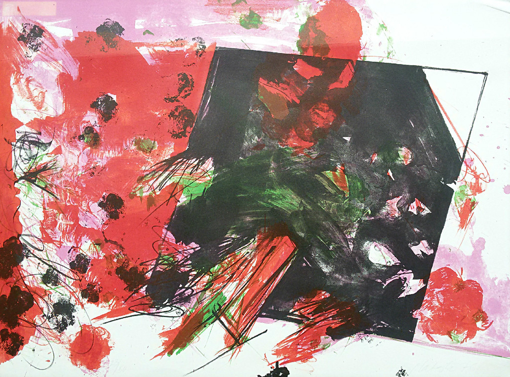 Ger Lataster - Abstracte compositie (1976), litho verkocht voor € 65!