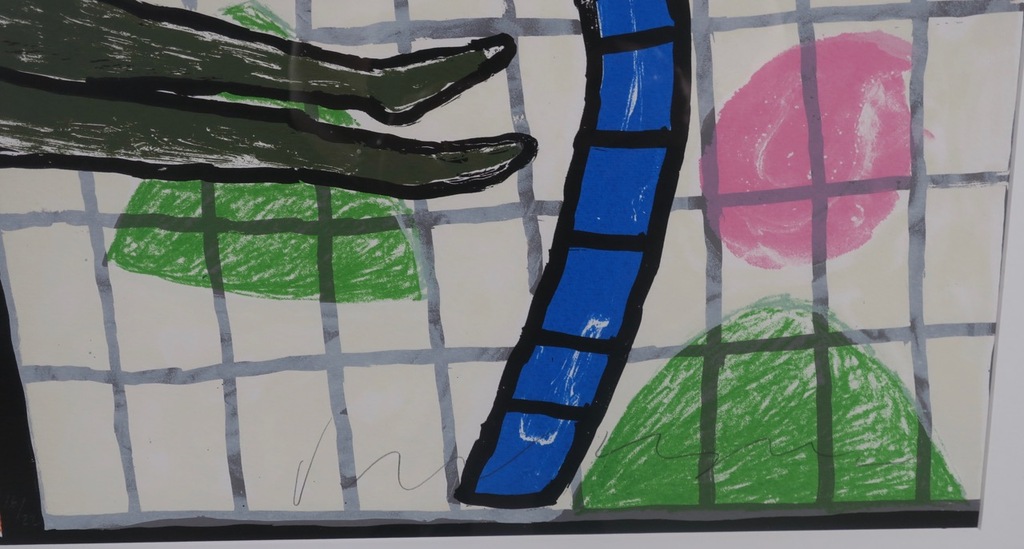 Dodog Soeseno: Zeefdruk, White mountain - Ingelijst kopen? Bied vanaf 20!