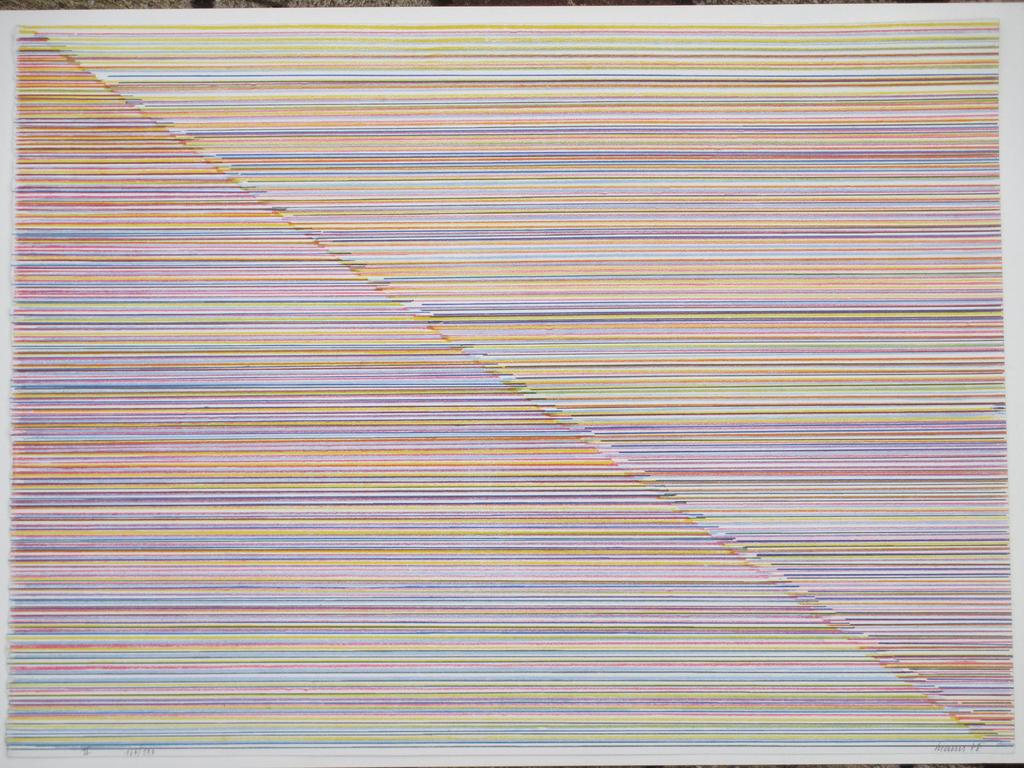 Jean Michel Meurice, Abstracte Compositie III, Kleurenlitho verkocht voor € 45!