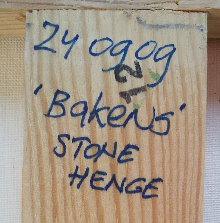 Ellen van Stokkum - Bakens / Stonehenge, gemengde techniek op doek (ingelijst) kopen? Bied vanaf 275!