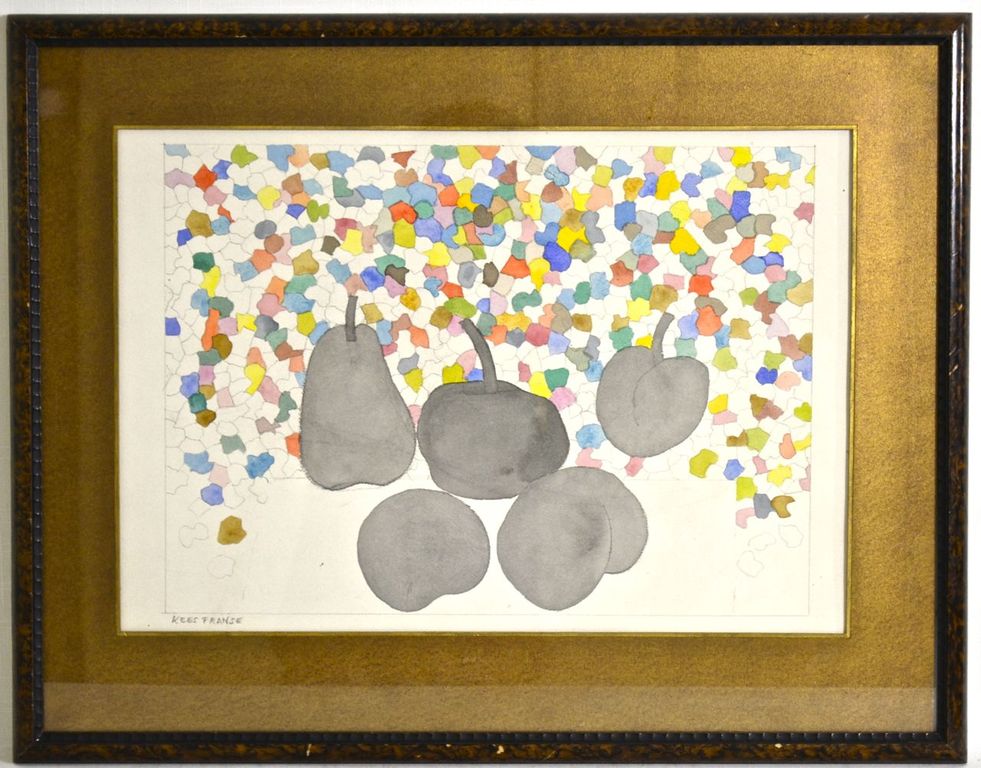 Kees Franse: Aquarel. Appels en peren kopen? Bied vanaf 175!