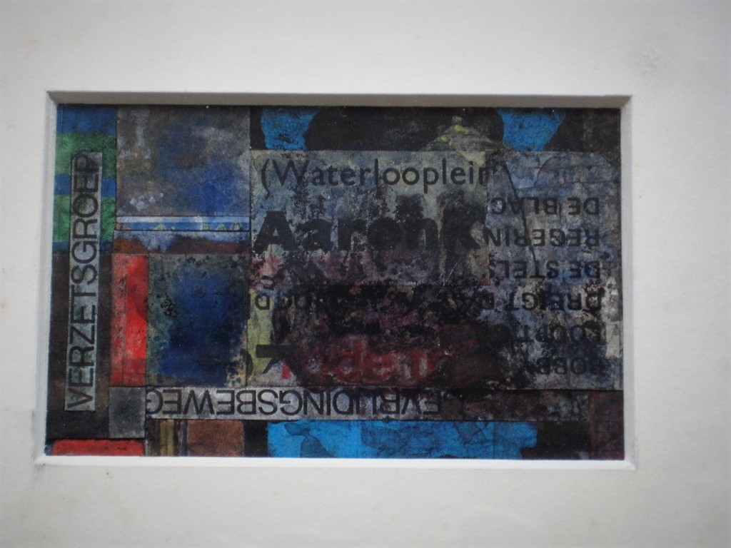 Unieke Collage/Aquarel "Verzetsgroep Amsterdam 40-45" gesgd Di Reurhoff Behrens kopen? Bied vanaf 1!