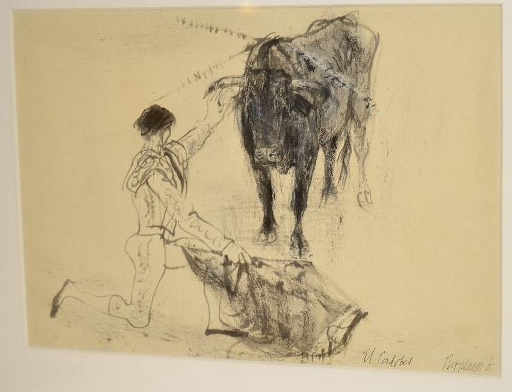 Piet Klaasse: Originele tekening, Stierenvechter verkocht voor € 100!