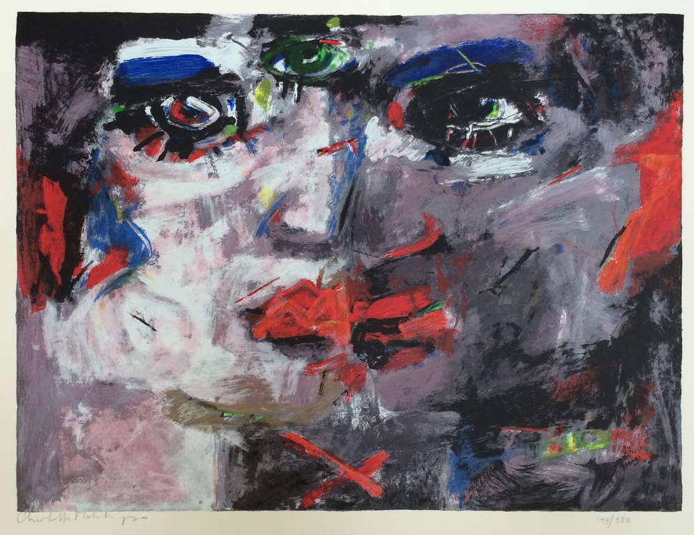 Charlotte Molenkamp, zeefdruk , titel " Gezicht " verkocht voor € 55!