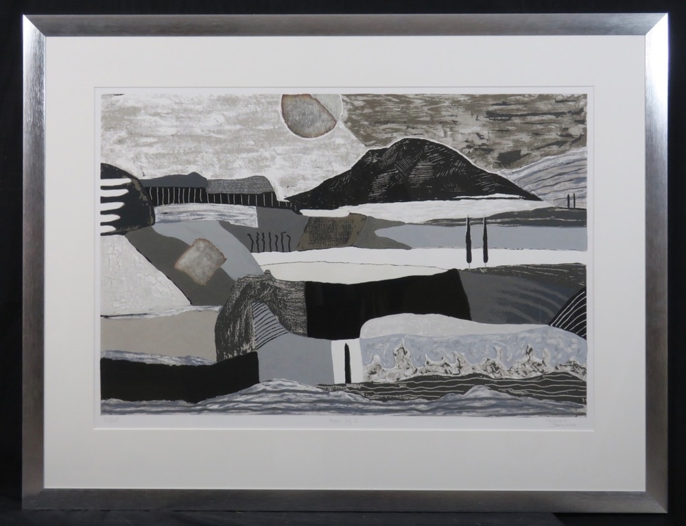 Ronald Boonacker: Zeefdruk, Night Sky I - Ingelijst verkocht voor € 80!