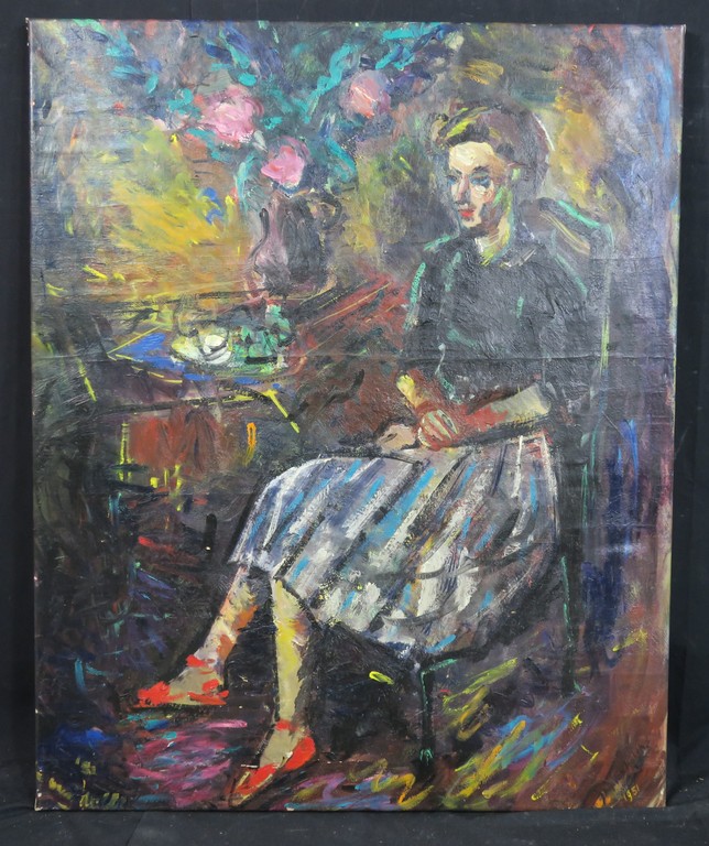 Jan van Holthe: Olieverf op doek, Marja, La Haye - Ingelijst kopen? Bied vanaf 1!