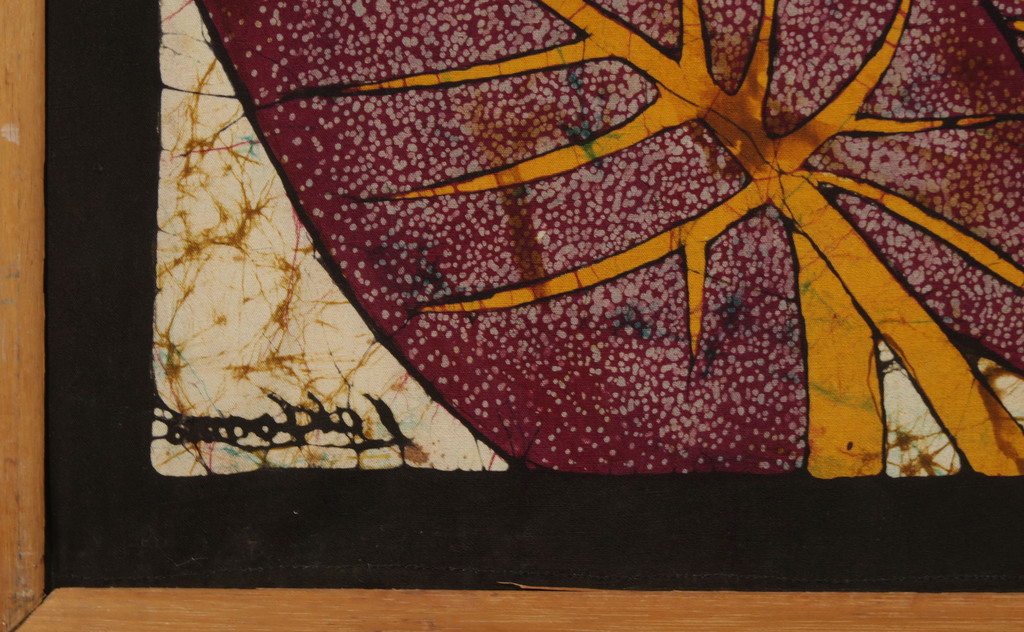 Onbekend gesigneerd: Batik op doek, Palm - Ingelijst (Zeer groot) kopen? Bied vanaf 75!