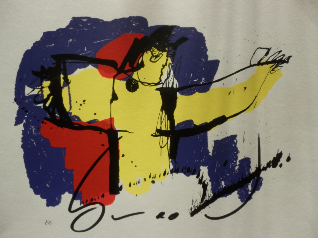 HERMAN BROOD, Gelimiteerde en HANDGESIGNEERDE Zeefdruk  BRASIL GOD verkocht voor € 85!