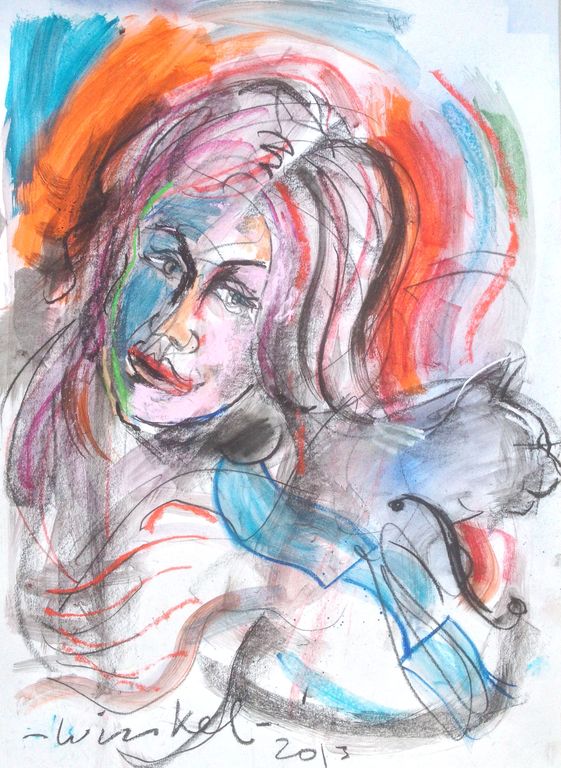 Arien Winkel - Vrouw met poes kopen? Bied vanaf 75!