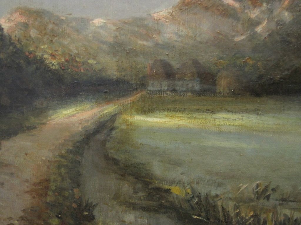 Jan Bleijs 1868-1952 'bergachtig avondlandschap" olieverf ca. 1900 kopen? Bied vanaf 1!