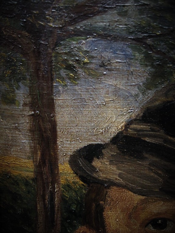 Uniek Amsterdam 1929 "nieuwe Zakelijkheid" olieverf "Appeldief" Louis Schrikkel kopen? Bied vanaf 1!