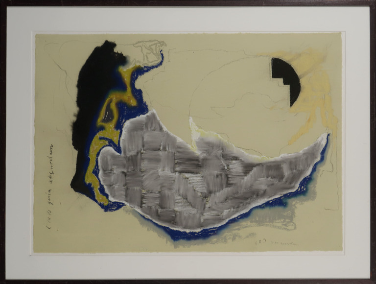 Henk van Woerden: Gemengde techniek, Credo guia absurdum - Ingelijst verkocht voor € 175!