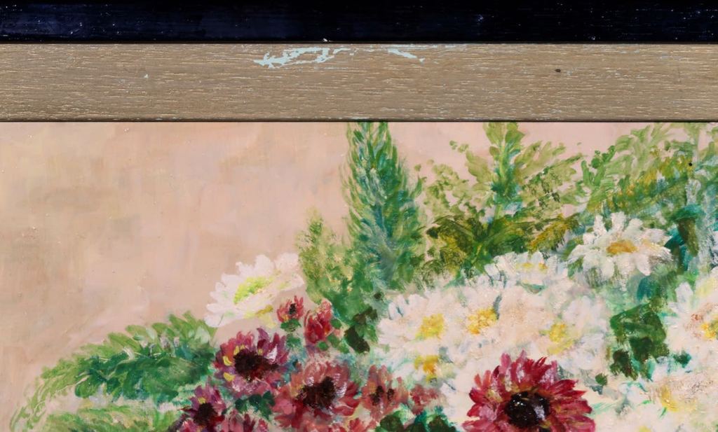 Herman Lievers: Olieverf, Voorjaarsbloemen in pul - Ingelijst kopen? Bied vanaf 1!