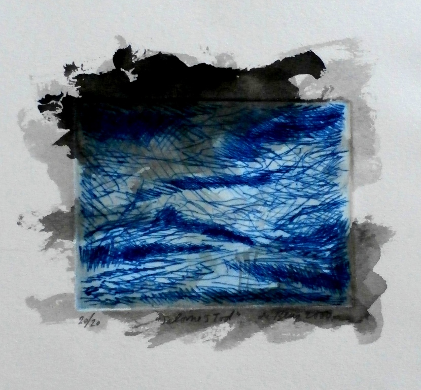 Jan de Beus - handingekleurde ets (waterverf) - 2000  kopen? Bied vanaf 55!