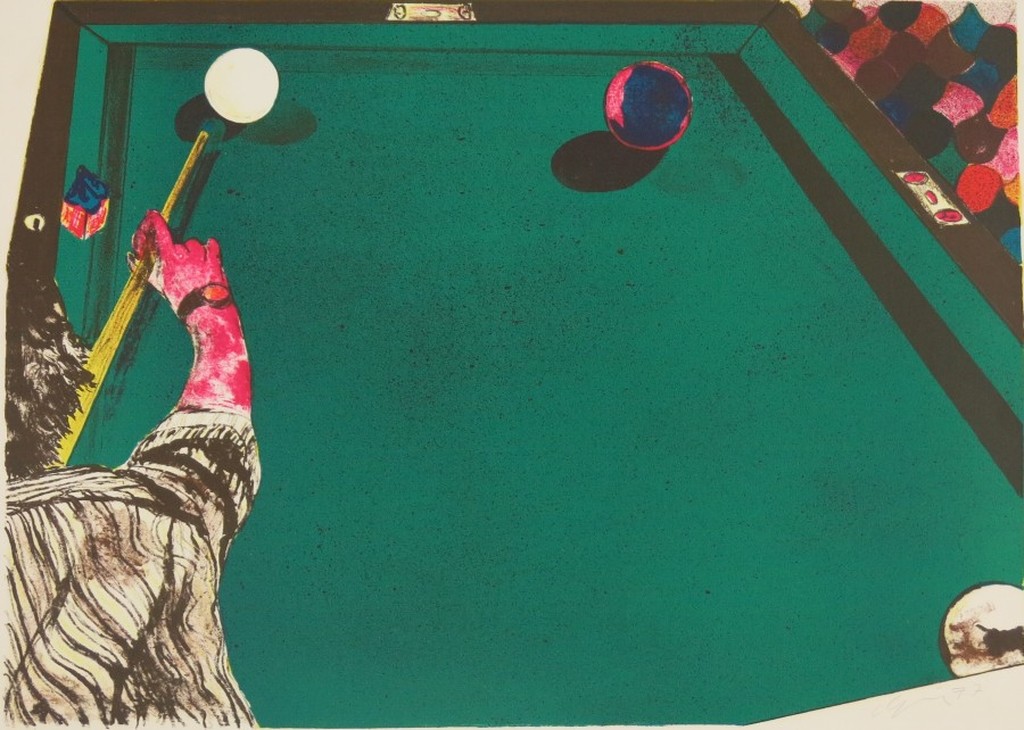 Jacqueline de Jong: Kleurenlitho, Bande Avant (Biljart kopen? Bied vanaf 20!