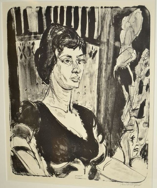 Jan Wiegers: Ets, Portret van een dame verkocht voor € 160!