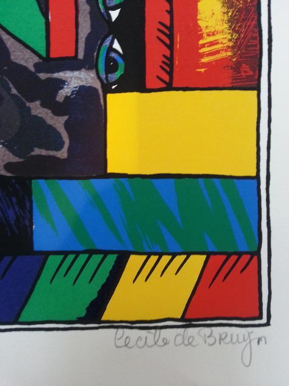 Cecile de Bruijn, zeefdruk op papier, titel:" les Oiseaux " kopen? Bied vanaf 40!