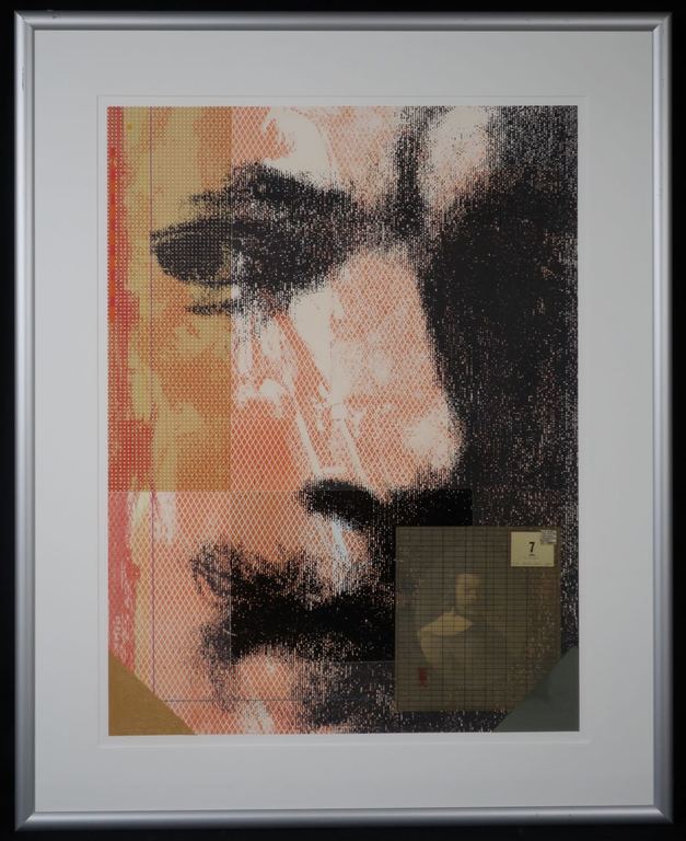 Harald Vlugt: Zeefdruk en collage, Summer - Ingelijst (Groot) verkocht voor € 150!