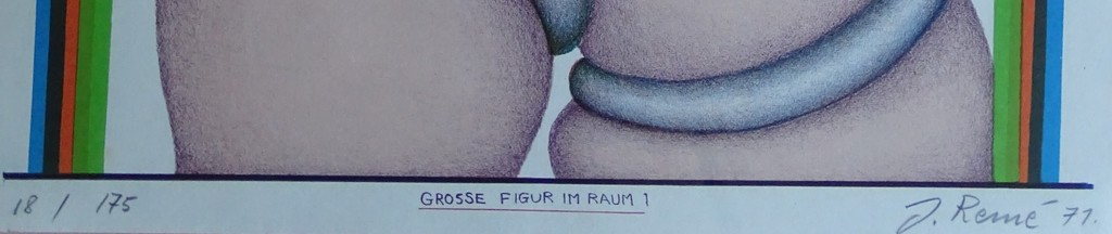 Jörg Remé, Litho, Grosse Figur im Raum, 1971, ingelijst kopen? Bied vanaf 35!